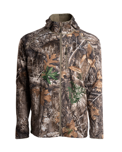 Realtree King's Camo Hunter Grid Fleece Full Zip Hunting Hoodie - Realtree EDGE