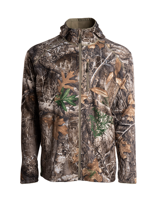 Realtree King's Camo Hunter Grid Fleece Full Zip Hunting Hoodie - Realtree EDGE