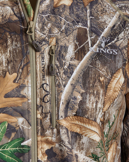 Realtree King's Camo Hunter Grid Fleece Full Zip Hunting Hoodie - Realtree EDGE