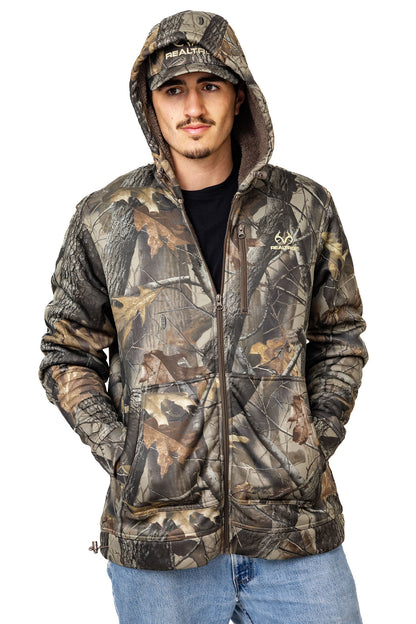 Realtree High Pile Camo Jacket - Realtree Hardwoods
