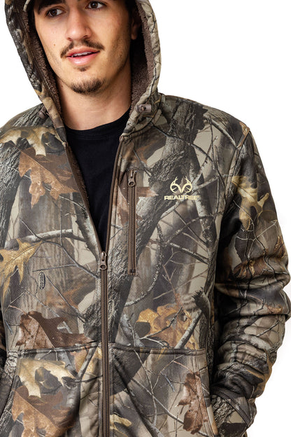 Realtree High Pile Camo Jacket - Realtree Hardwoods