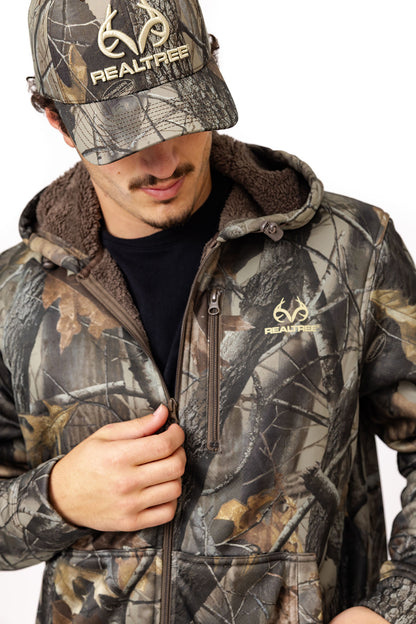 Realtree High Pile Camo Jacket - Realtree Hardwoods