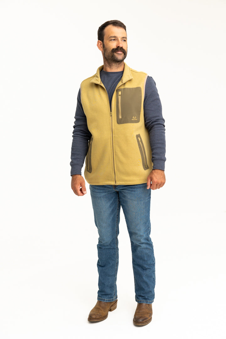 Realtree Tan Fleece Vest - Realtree