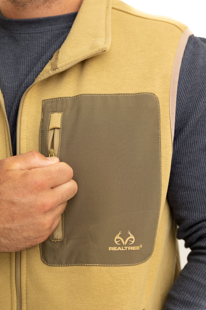 Realtree Tan Fleece Vest - Realtree
