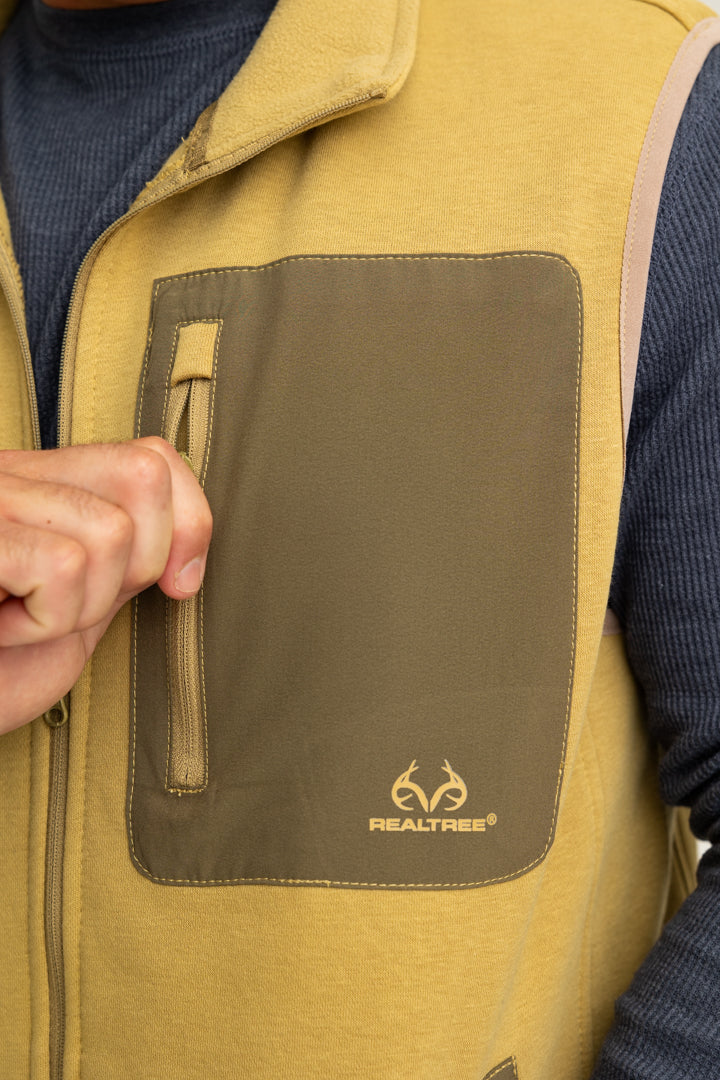 Realtree Tan Fleece Vest - Realtree