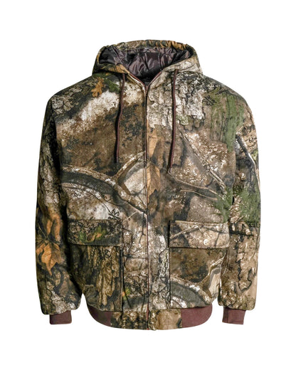 Realtree King's Camo Insulated Hooded Bomber Hunting Jacket - Realtree Camo