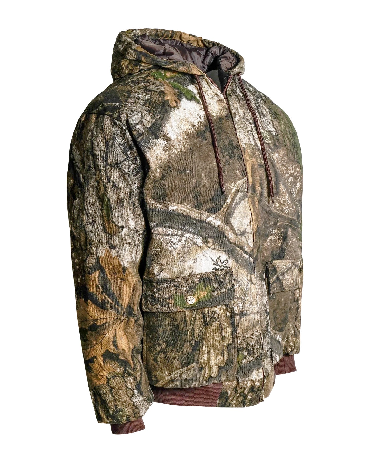Realtree King's Camo Insulated Hooded Bomber Hunting Jacket - Realtree Camo