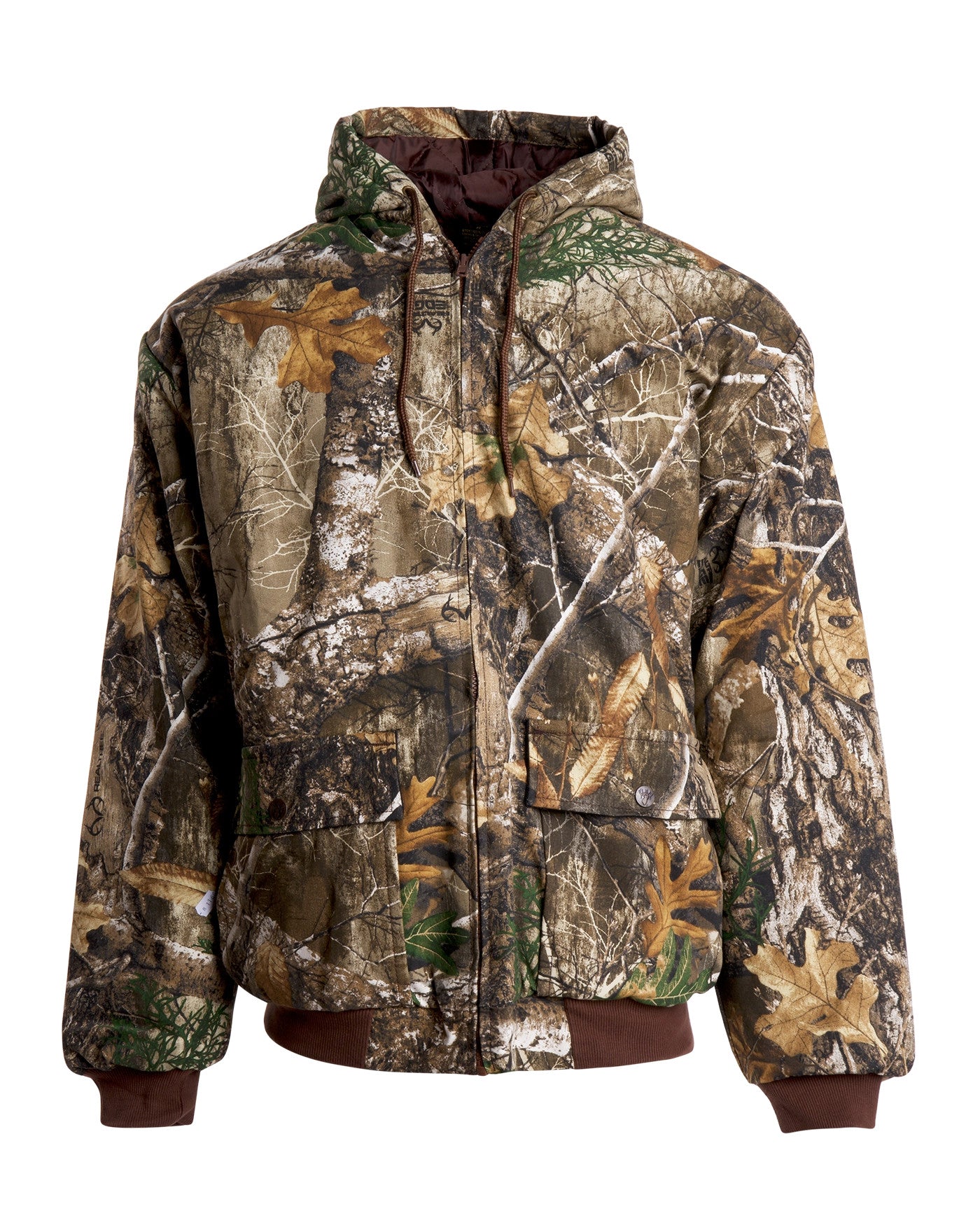 Realtree King's Camo Insulated Hooded Bomber Hunting Jacket - Realtree Camo
