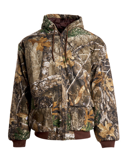 Realtree King's Camo Insulated Hooded Bomber Hunting Jacket - Realtree Camo