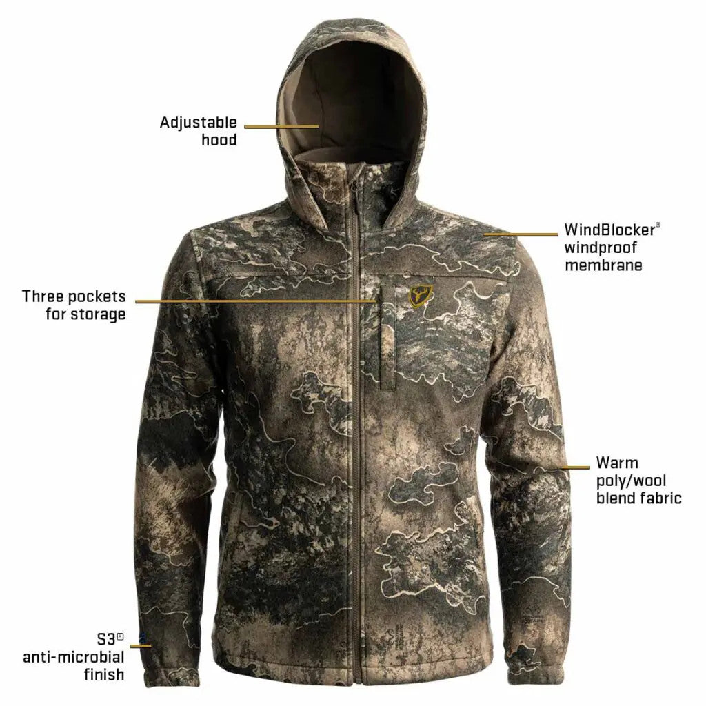 Realtree Blocker Outdoors Shield Wooltex Pro Camo Jacket - Realtree EXCAPE