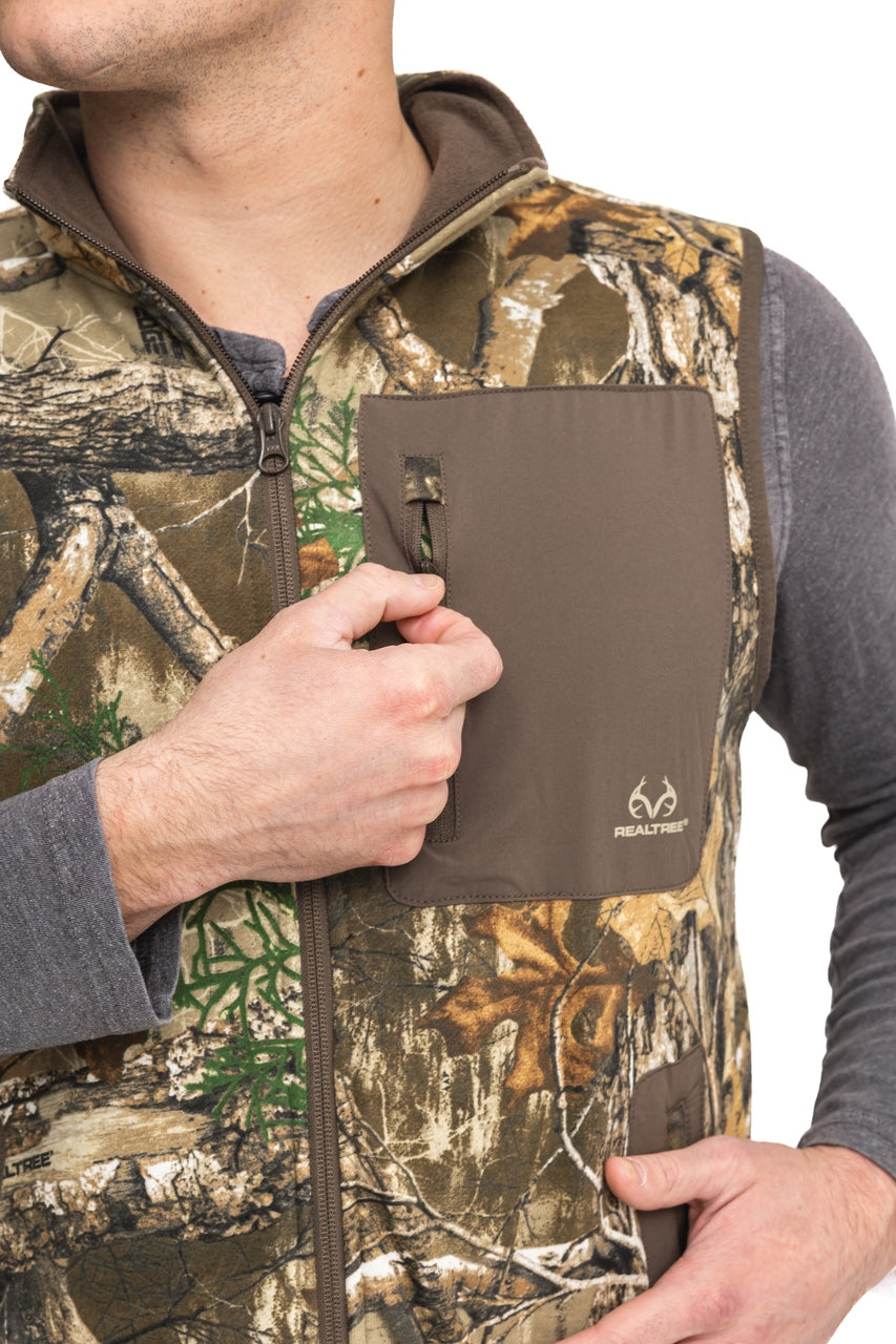 Realtree Fleece Camo Vest - Realtree EDGE