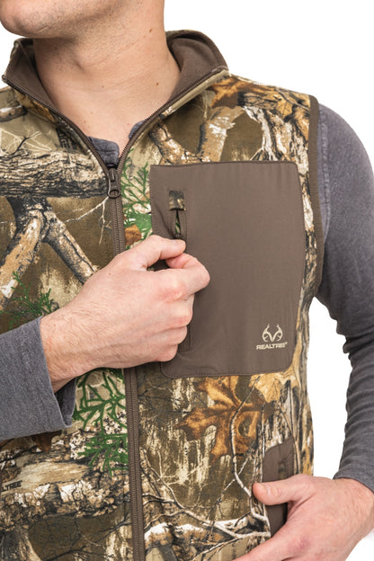 Realtree Fleece Camo Vest - Realtree EDGE