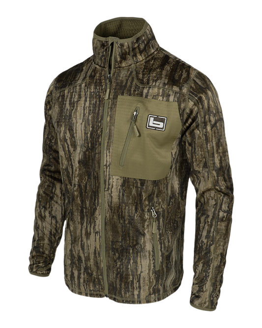 Realtree Banded Hooded Mid Layer Fleece Camo Jacket