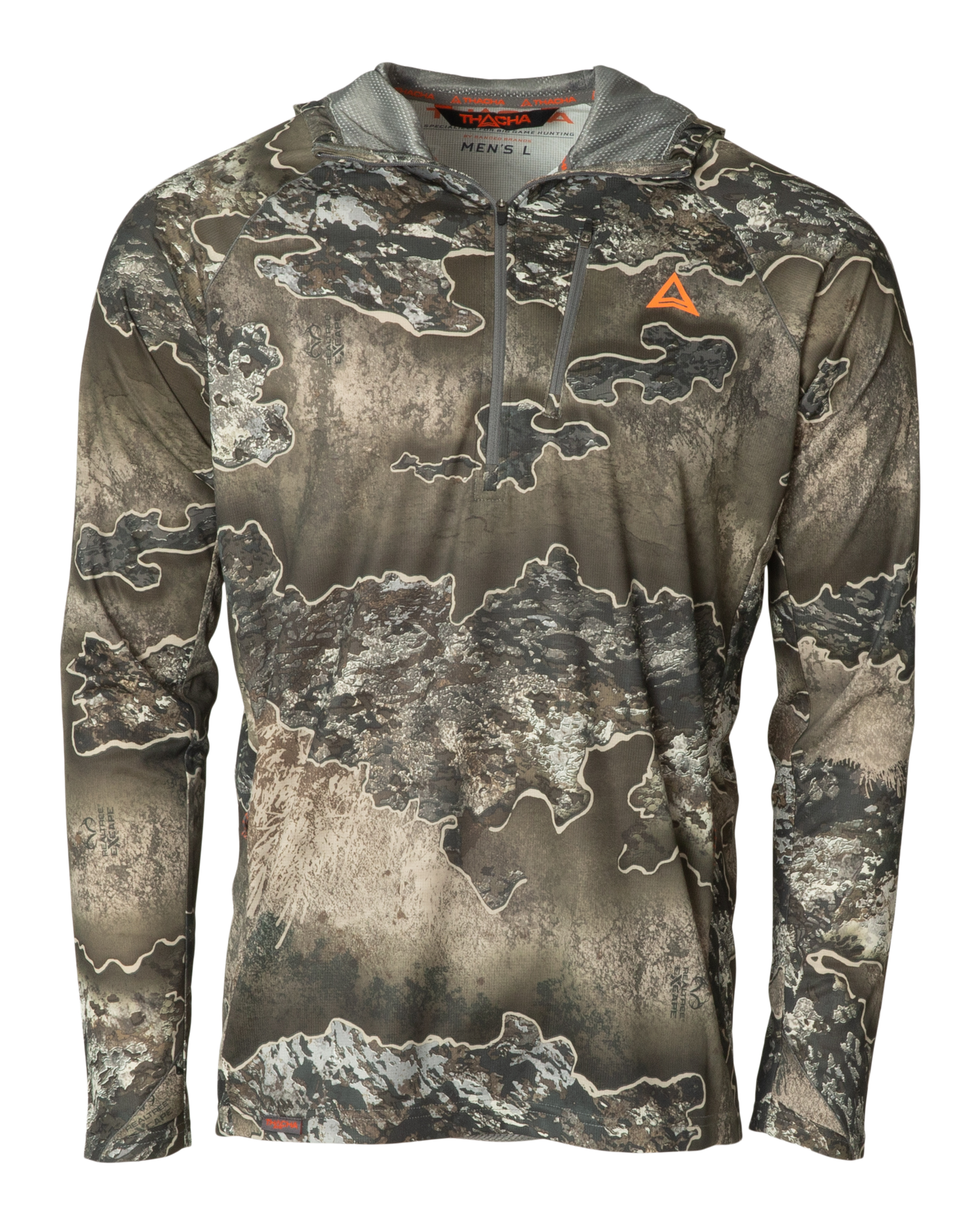 Realtree Thacha 1/4 Zip Lightweight Hooded Hunting Pullover - Realtree EXCAPE
