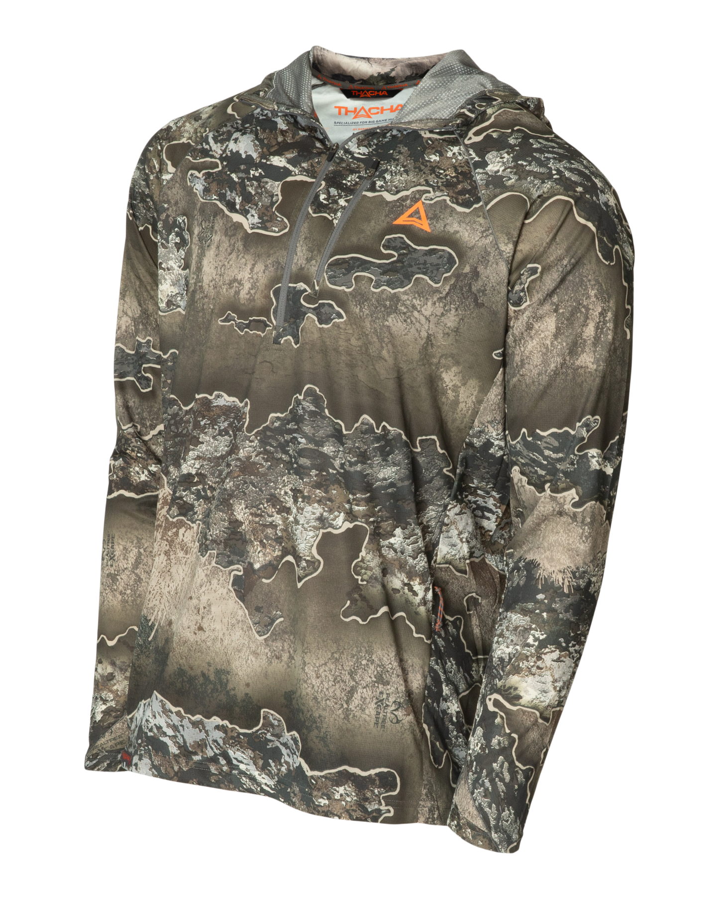 Realtree Thacha 1/4 Zip Lightweight Hooded Hunting Pullover - Realtree EXCAPE