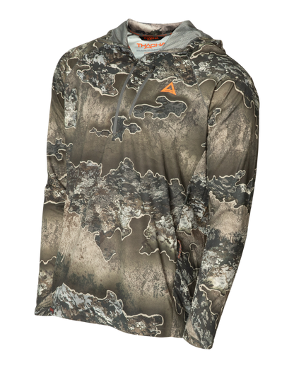 Realtree Thacha 1/4 Zip Lightweight Hooded Hunting Pullover - Realtree EXCAPE