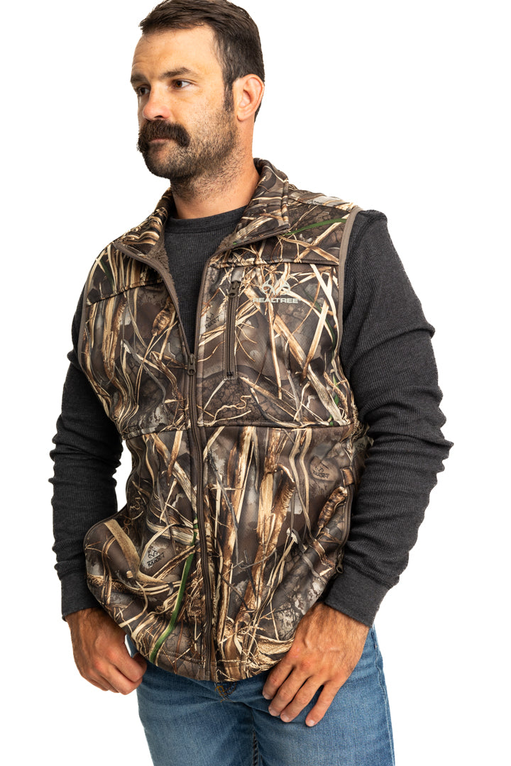 Realtree High Pile Camo Vest - Realtree MAX-7