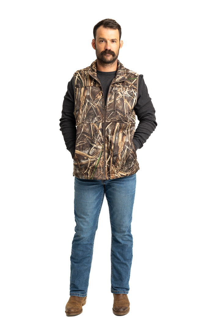 Realtree High Pile Camo Vest - Realtree MAX-7