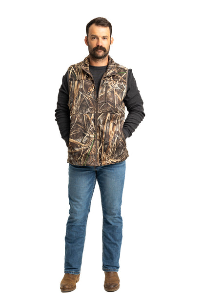 Realtree High Pile Camo Vest - Realtree MAX-7