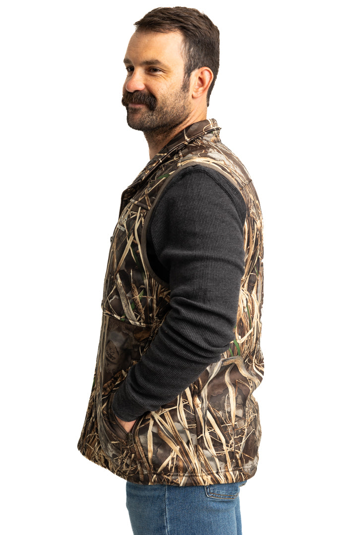 Realtree High Pile Camo Vest - Realtree MAX-7
