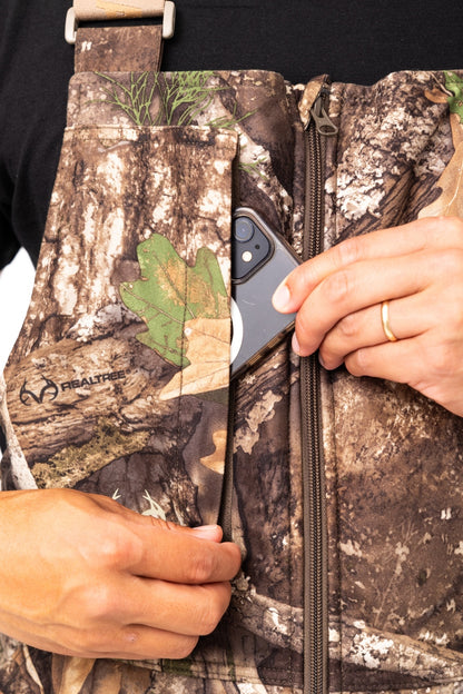 Realtree Big Game Water Resistant Insulated Hunting Bibs - Realtree APX