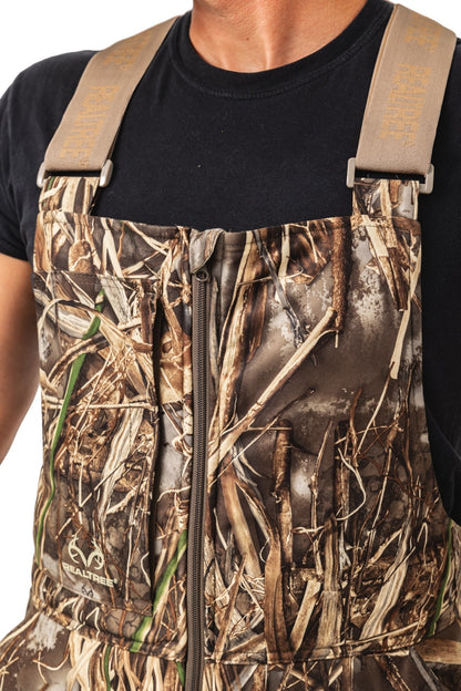 Realtree Waterfowl Water Resistant Insulated Hunting Bibs - Realtree MAX-7