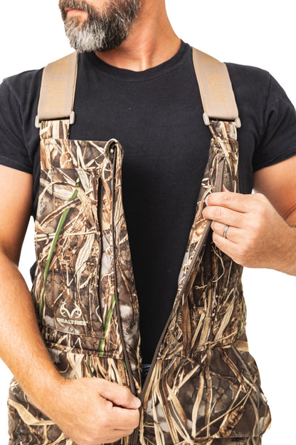 Realtree Waterfowl Water Resistant Insulated Hunting Bibs - Realtree MAX-7