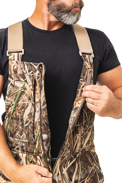 Realtree Waterfowl Water Resistant Insulated Hunting Bibs - Realtree MAX-7