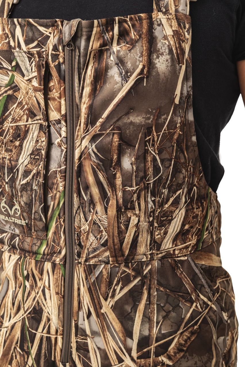Realtree Waterfowl Water Resistant Insulated Hunting Bibs - Realtree MAX-7