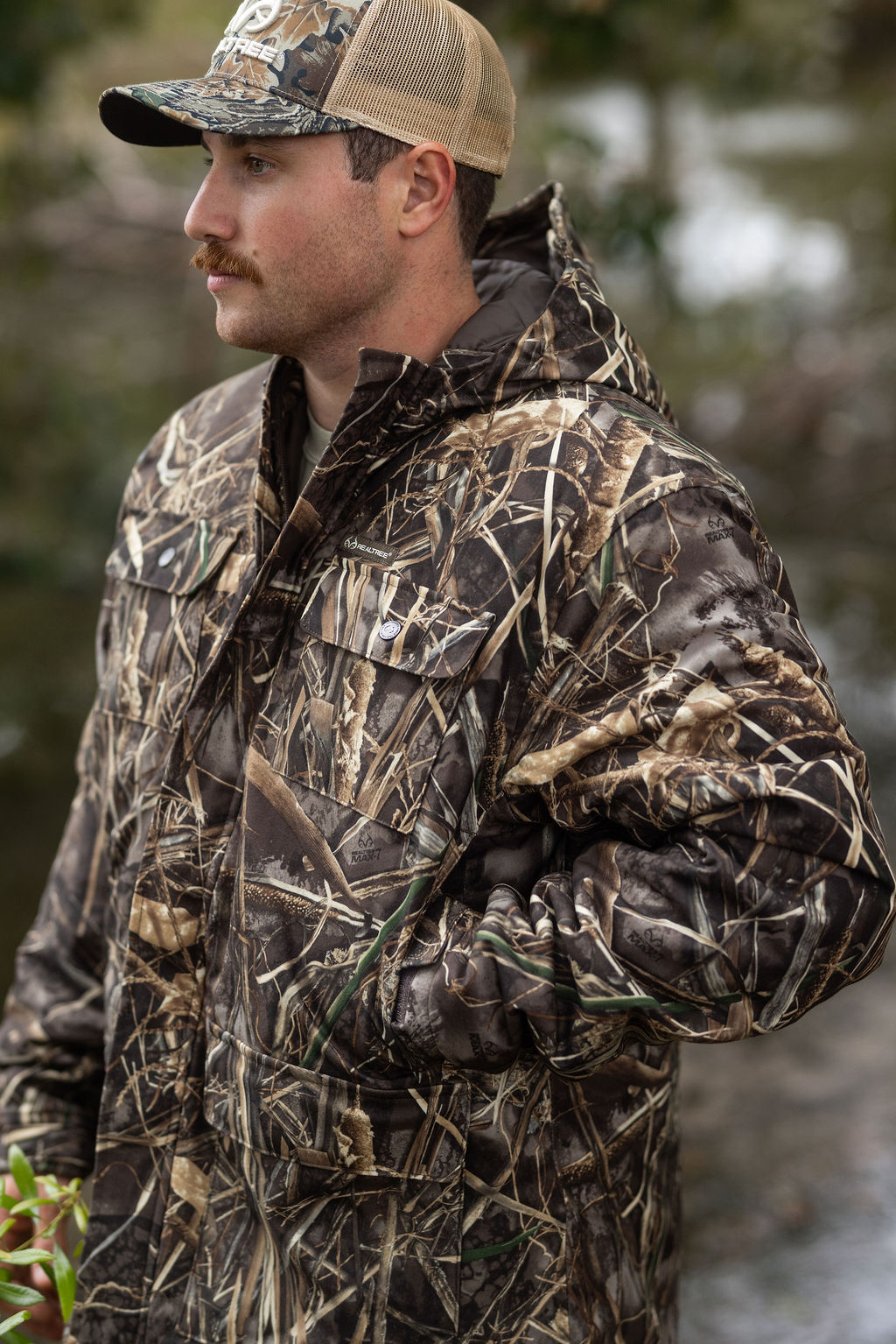 Realtree Waterfowl Water Resistant Insulated Hunting Parka - Realtree MAX-7