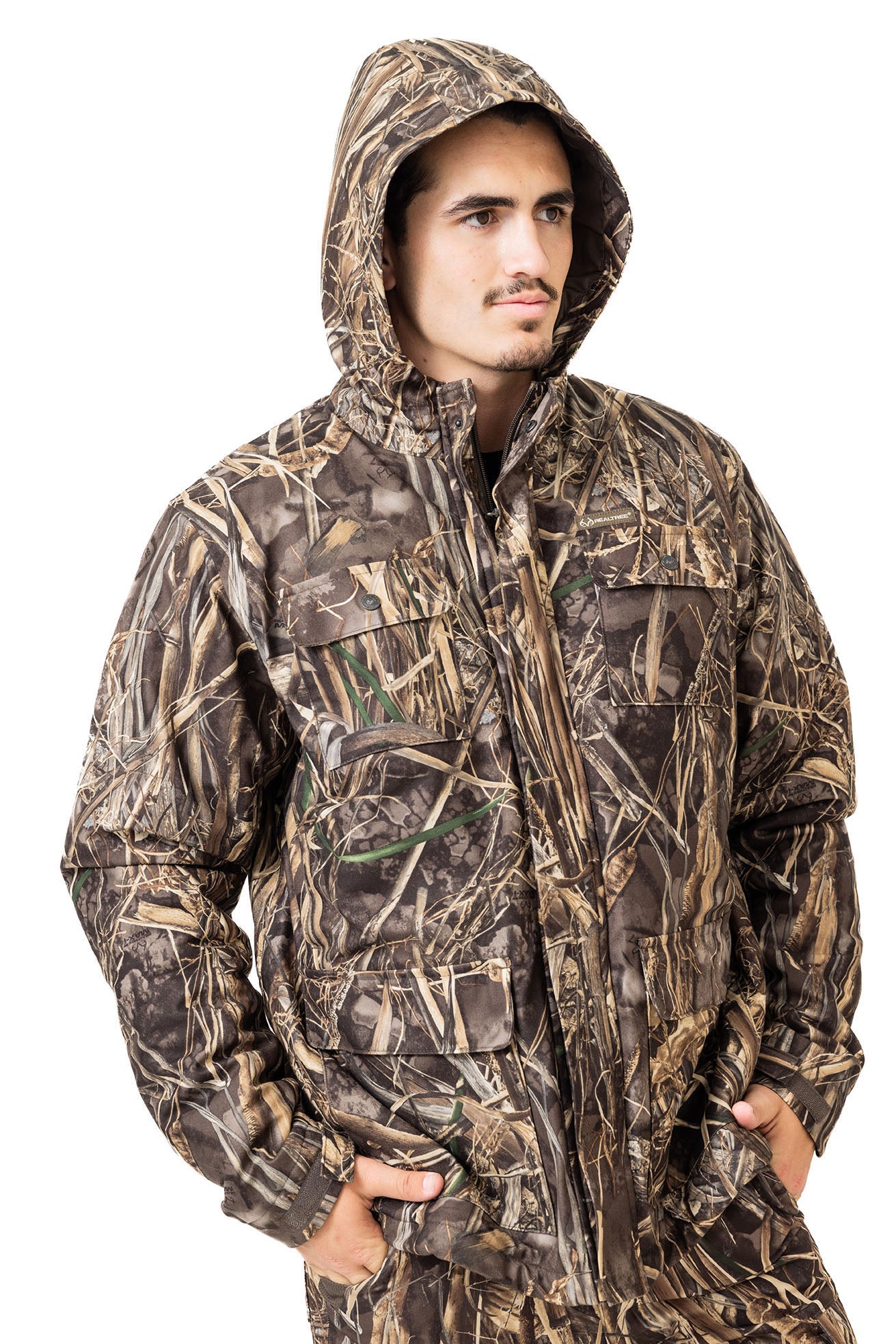 Realtree Waterfowl Water Resistant Insulated Hunting Parka - Realtree MAX-7