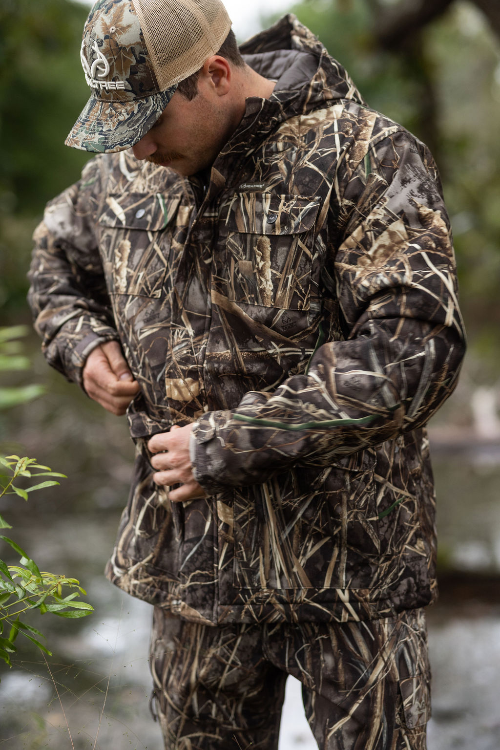 Realtree Waterfowl Water Resistant Insulated Hunting Parka - Realtree MAX-7