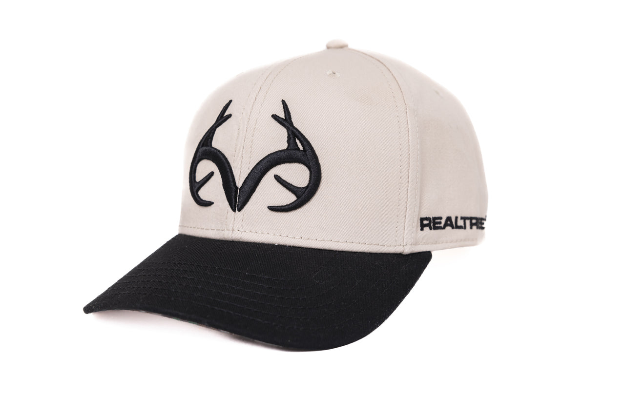 Realtree Center Stage Unisex Cream Realtree Antler Logo Hat - Realtree