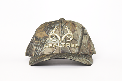 Realtree Unisex Embroidered Logo 6 Panel Camo Hat - Realtree Hardwoods