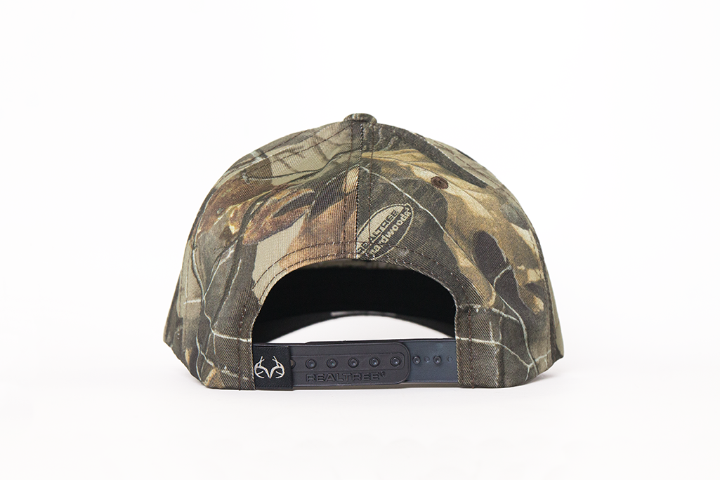 Realtree Unisex Embroidered Logo 6 Panel Camo Hat - Realtree Hardwoods