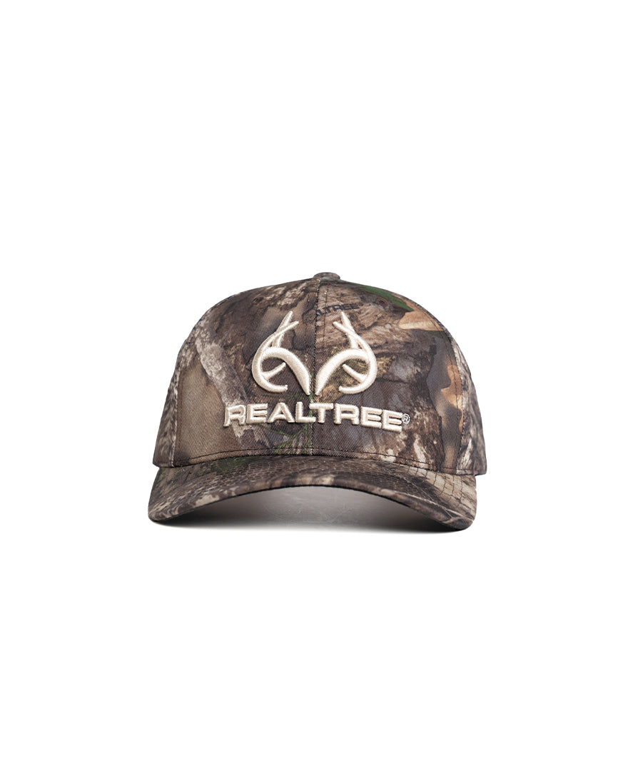 Realtree Unisex Embroidered  Logo 6 Panel Camo Hat - Realtree APX