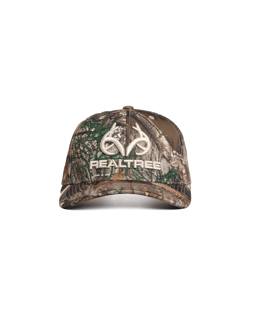 Realtree Unisex Embroidered  Logo 6 Panel Camo Hat - Realtree EDGE
