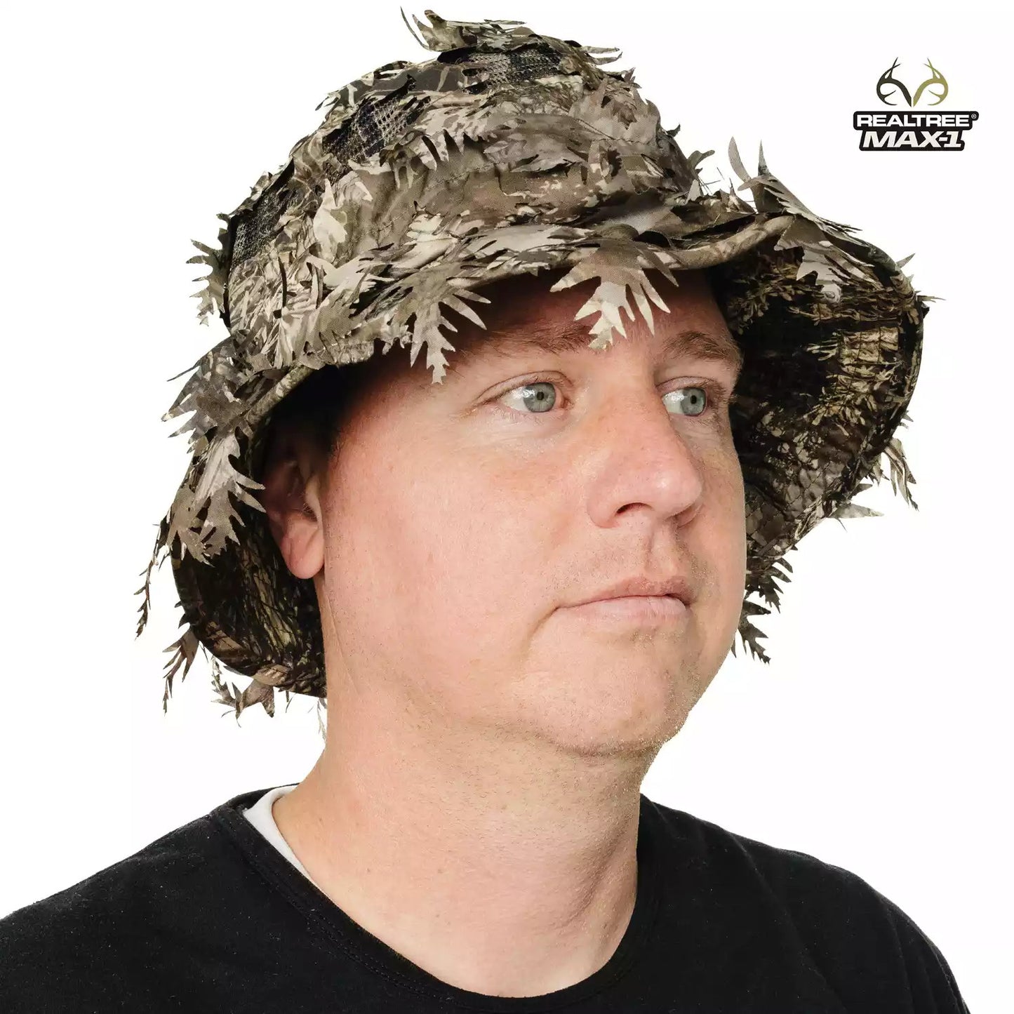 Realtree QuikCamo Unisex 2-in-1 Leafy Hunting Face Mask and Bucket Hat - Realtree Camo