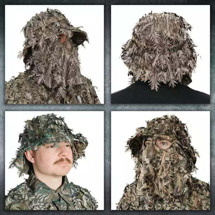Realtree QuikCamo Unisex 2-in-1 Leafy Hunting Face Mask and Bucket Hat - Realtree Camo