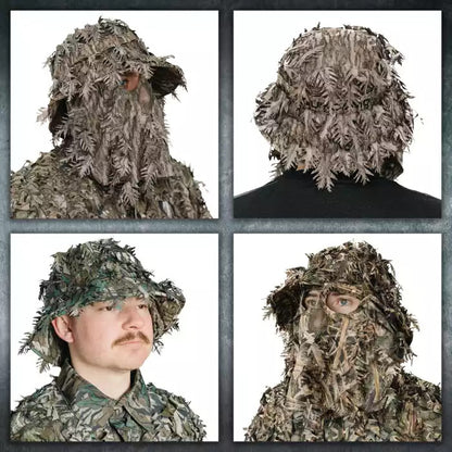 Realtree QuikCamo Unisex 2-in-1 Leafy Hunting Face Mask and Bucket Hat - Realtree Camo