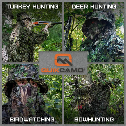 Realtree QuikCamo Unisex 2-in-1 Leafy Hunting Face Mask and Bucket Hat - Realtree Camo