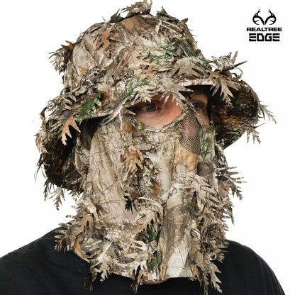 Realtree QuikCamo Unisex 2-in-1 Leafy Hunting Face Mask and Bucket Hat - Realtree Camo