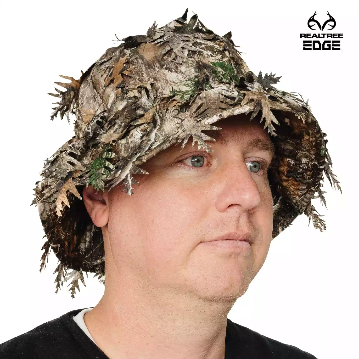 Realtree QuikCamo Unisex 2-in-1 Leafy Hunting Face Mask and Bucket Hat - Realtree Camo