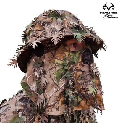 Realtree QuikCamo Unisex 2-in-1 Leafy Hunting Face Mask and Bucket Hat - Realtree Camo