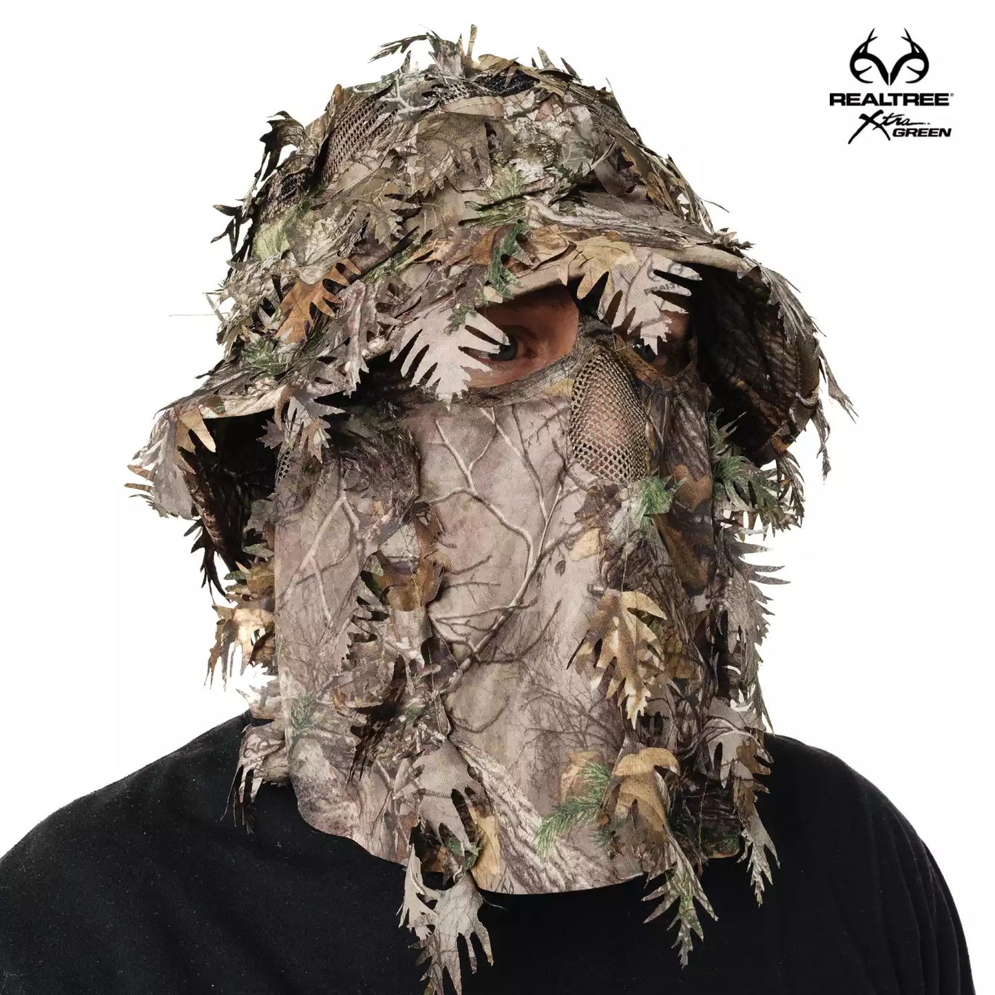 Realtree QuikCamo Unisex 2-in-1 Leafy Hunting Face Mask and Bucket Hat - Realtree Camo