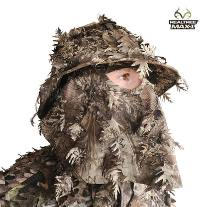 Realtree QuikCamo Unisex 2-in-1 Leafy Hunting Face Mask and Bucket Hat - Realtree Camo