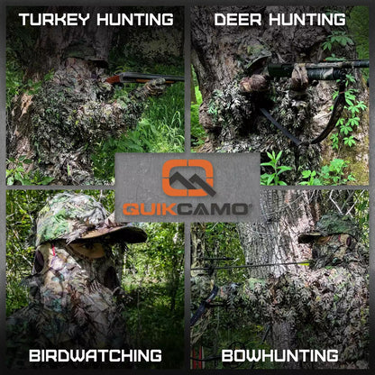 Realtree QuikCamo 2-in-1 Leafy Hunting Face Mask & Ball Cap - Realtree Camo