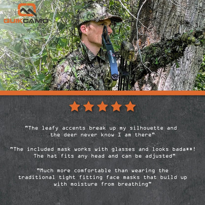 Realtree QuikCamo 2-in-1 Leafy Hunting Face Mask & Ball Cap - Realtree Camo