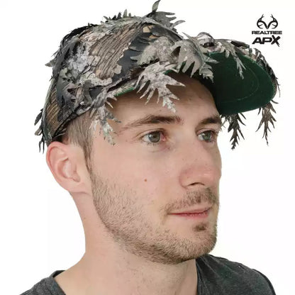 Realtree QuikCamo 2-in-1 Leafy Hunting Face Mask & Ball Cap - Realtree Camo