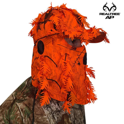 Realtree QuikCamo 2-in-1 Leafy Hunting Face Mask & Ball Cap - Realtree Camo